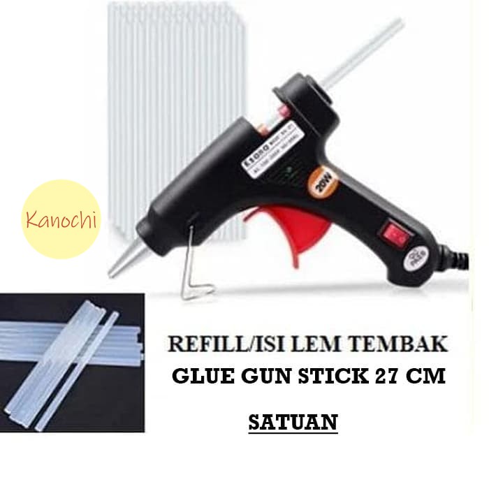 Isi Refill Lem Tembak Glue Gun 27Cm kecil Lilin Putih Bening