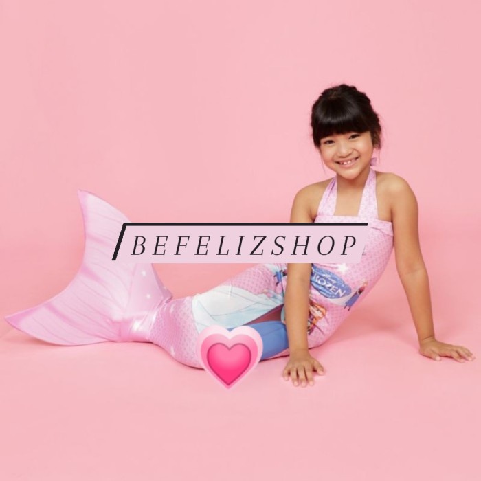 Baju Renang Wanita kostum mermaid putri duyung anak,baju renang mermaid,kualitas terbaik. - frozen m