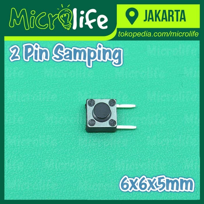 Micro Switch Button 6x6x5 mm Side 2 Pin Samping