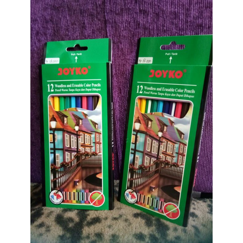 

pensil warna joyko bisa di hapus isi 12