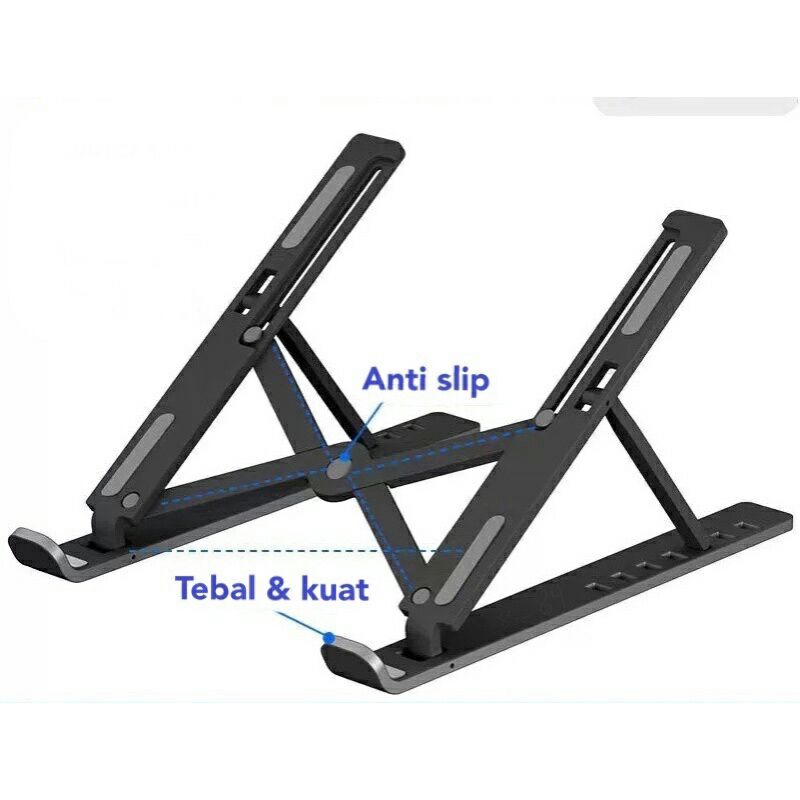 standing laptop lipat folding laptop stand meja