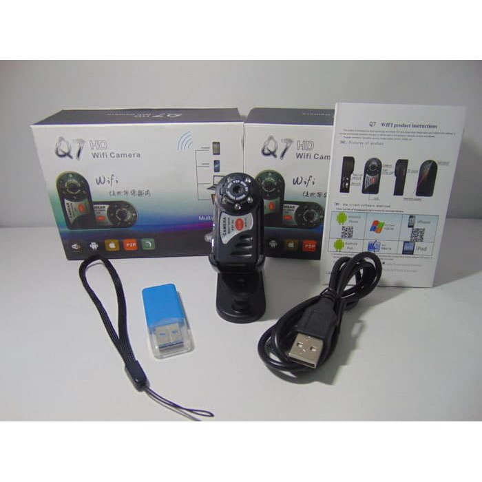 HOT PROMO CC015   Mini Wireless Hd Wifi Ip Camera Q7 SPY Camera Video Cam MF.