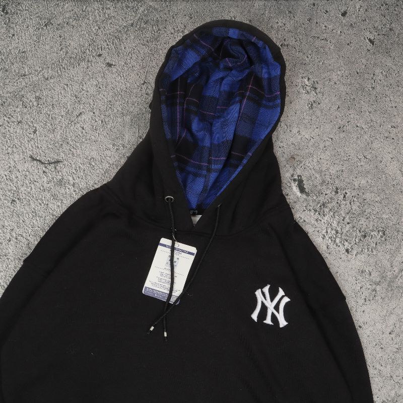 READY!!!SWEATER HOODIE NY MLB CREAM BORDIR BATIK FULLTAG &amp; LEBEL PREMIUM (BESTSELLER VARIAN)