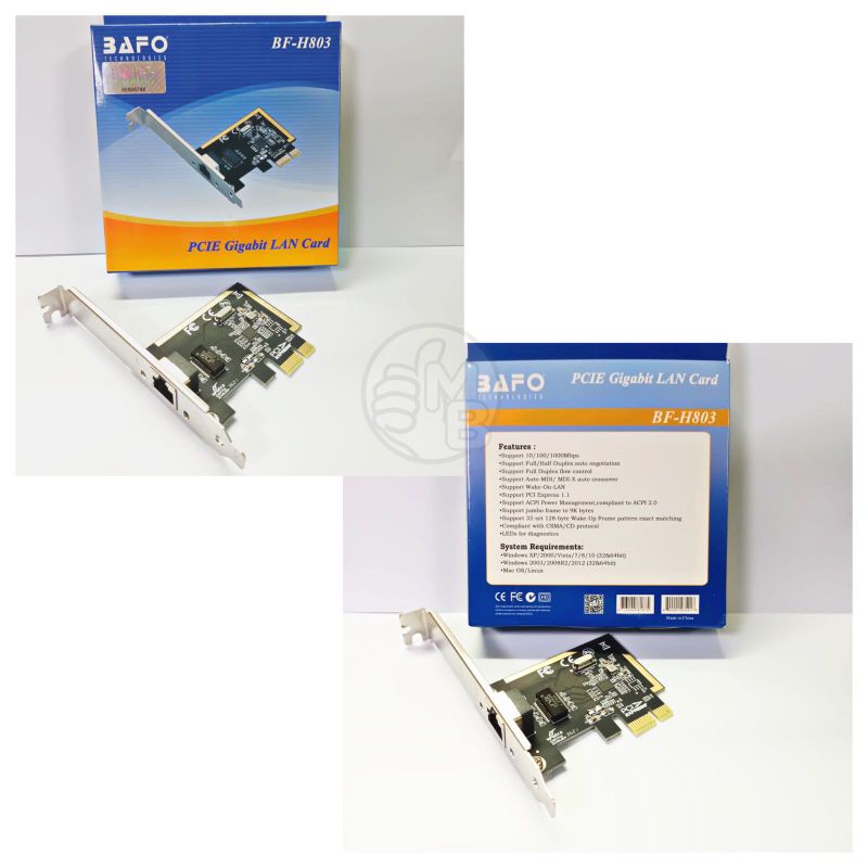 Bafo BF-H803 PCI Express LAN Card Gigabit-PCIe LAN Card