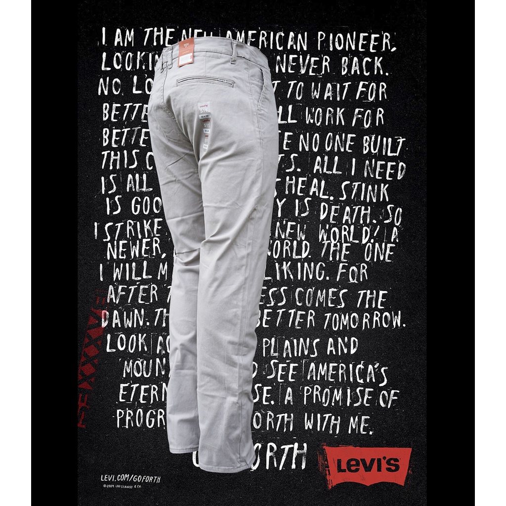 Levis 511 Chino Slim Fit - Celana Panjang Pria - Cream