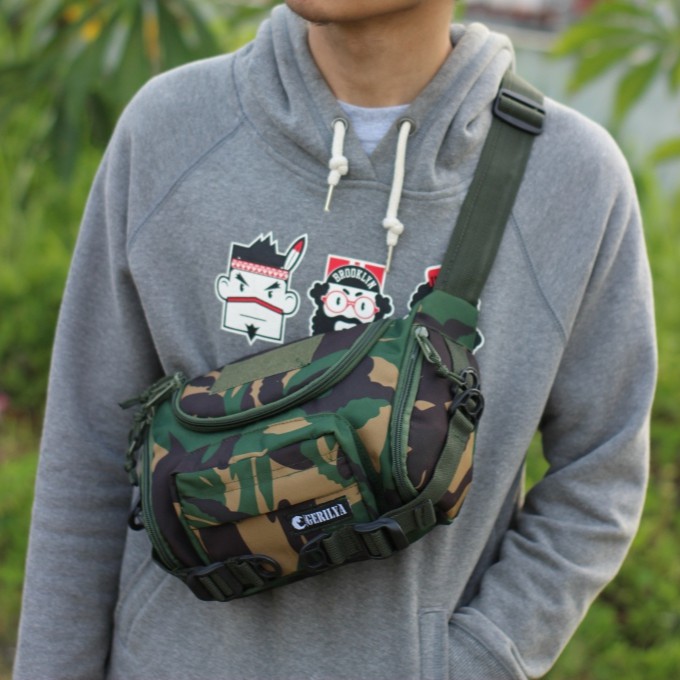 Tas Selempang Pria / Tas selempang army / Waistbag army / tas selempang tactical Gerilya Jatayu