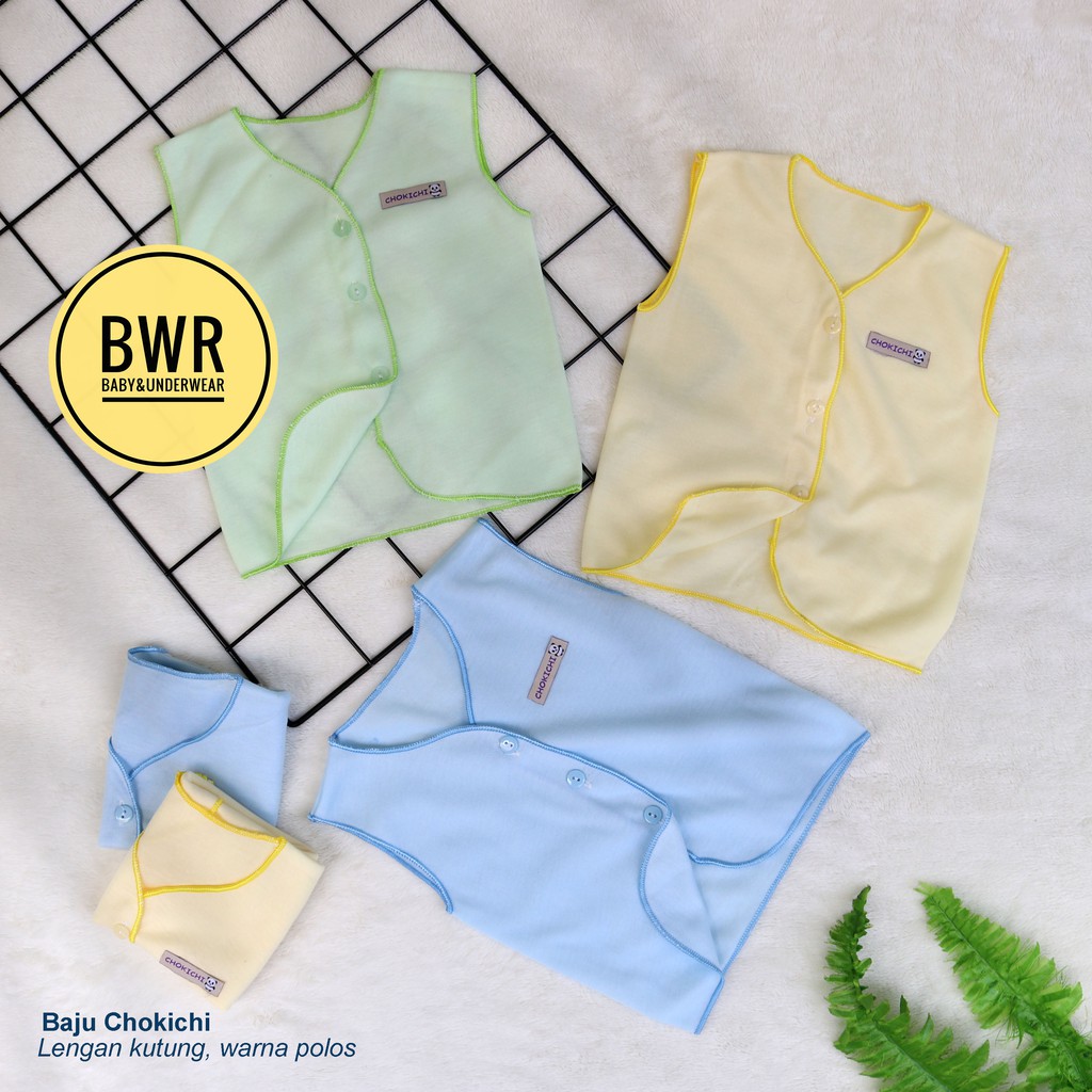 [ 6pc ] Baju Chokichi Polos Warna [ IV I5 - K5 ] Baju bayi newborn dasar warna berkualitas - Bwr