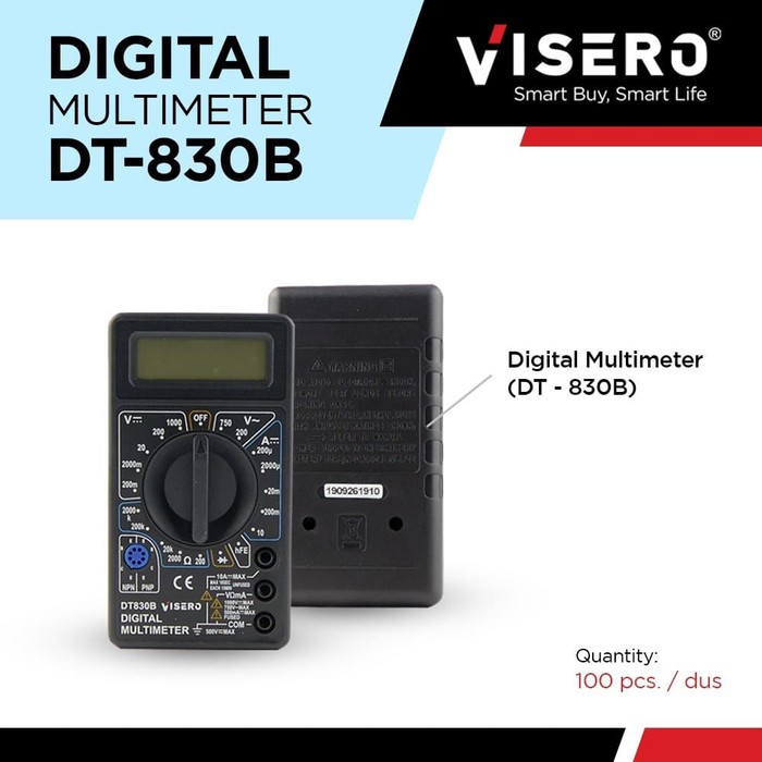 Multitester/ Avometer/ Multimeter Digital Visero Yellow (DT-830B)