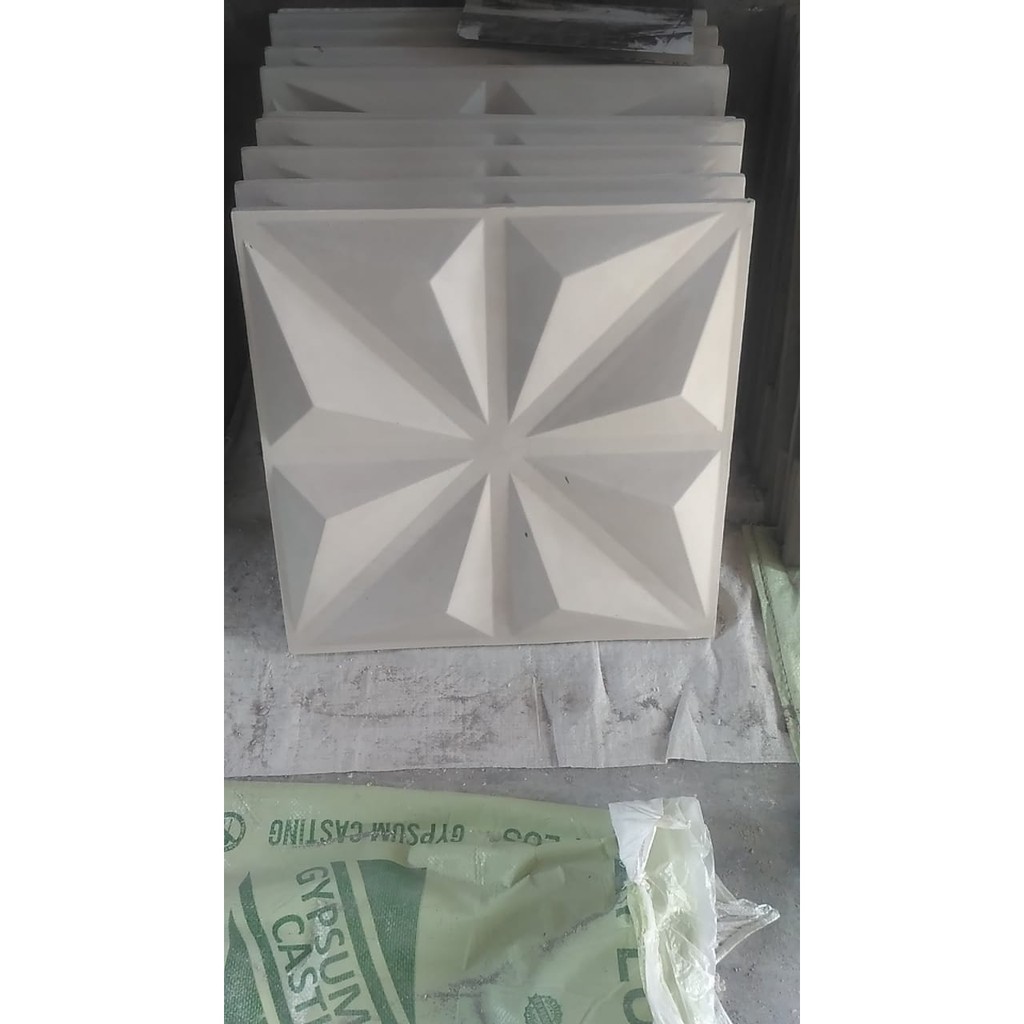 Jual Panel Dinding 3D Gypsum 50 x 50 | Shopee Indonesia