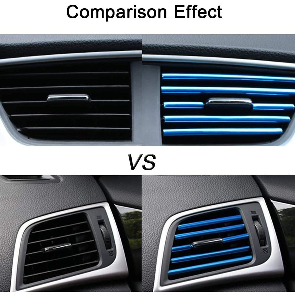 Trim List (10pcs) Ventilasi AC Mobil | Car Moulding Strip Interior