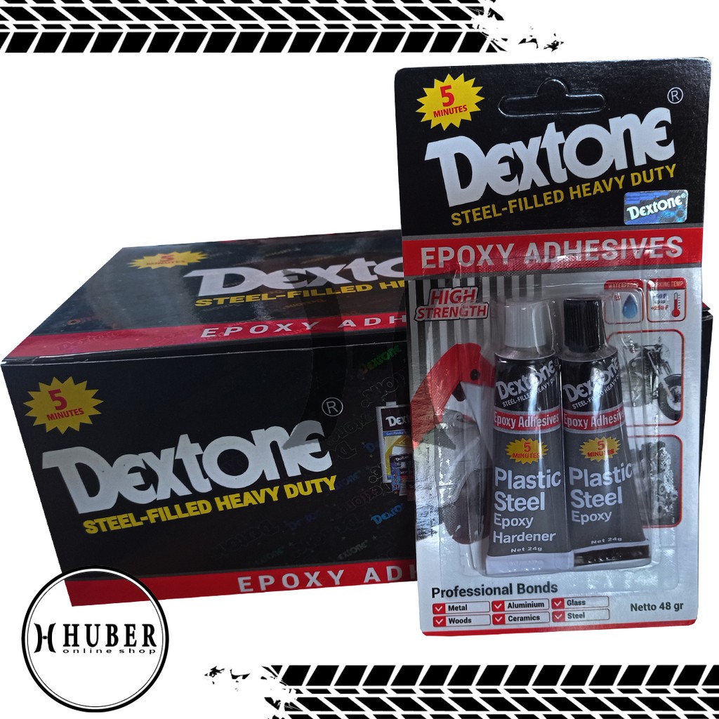  Lem  DEXTONE  48 gram  Eposy Perekat 5 menit Tahan Air dan 