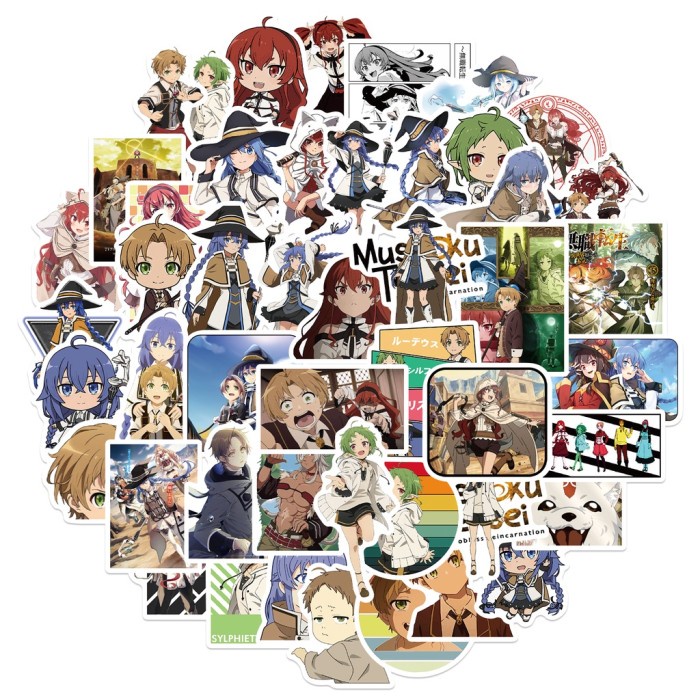 

Cmli 50Pcs Pak Stiker Graffiti Tahan Air Motif Anime Jepan