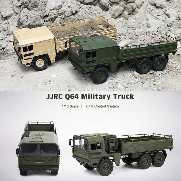 PROMO RC MILITARY TRUCK JJRC Q-64 Q64 TRUK PERANG 1/16 OFF ROAD 6WD