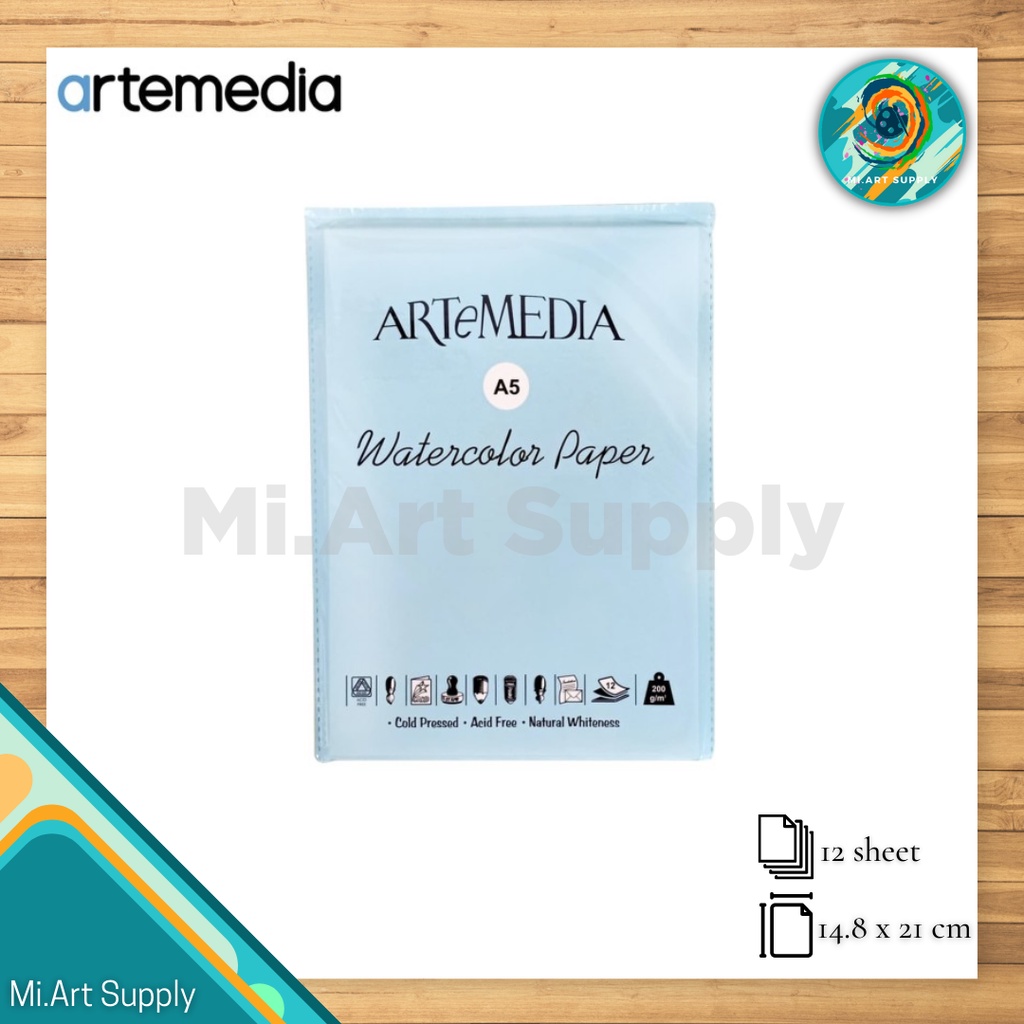

Artemedia Watercolour Paper A5 - Alat Lukis - Kertas Cat Air