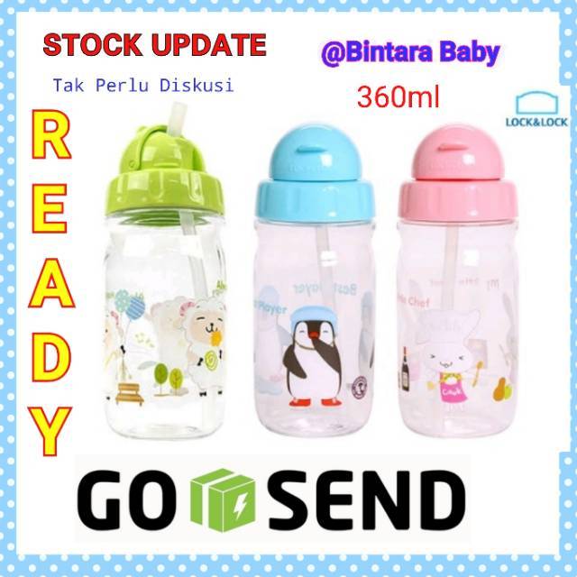 Botol Minum Sedotan Lock n Lock Original Bisfree / Straw Bottle Lock n Lock 360ml / sedotan pengganti botol minum anak lock n lock abf 630