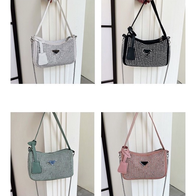 LX804849 Tas SELEMPANG Hobo Wanita Modis Bling Bling Kekinian terbaru 1kg bisa 3 tas supplier tas import EL 4849