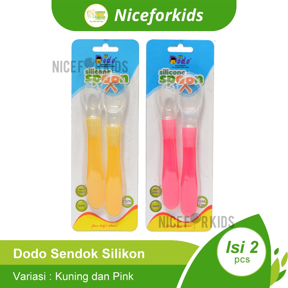 Dodo Sendok Silikon Sendok Makan Bayi Isi 2pcs / Dodo Silicone Spoon