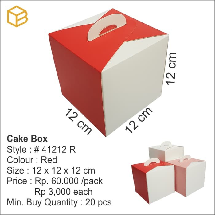 

Promo 41212 Merah | Dus Kue, Box Kue, Cake Box, Gift Box, Kado, Souvenir - Merah terbaik