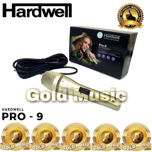 Microphone Kabel HARDWELL PRO 9 New Kualitas Mic Kabel Terbaik