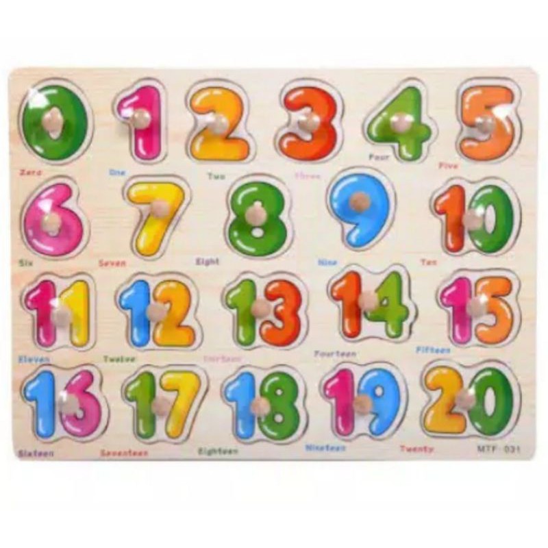 Edufuntoys  -  WOODEN KNOB /  Mainan puzzel KNOB Murah/ puzzel