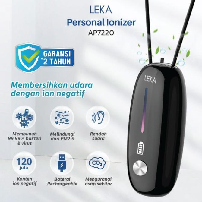 Leka Ap7220 Personal Ionizer - Portable Kalung Ion Negatif Purifier