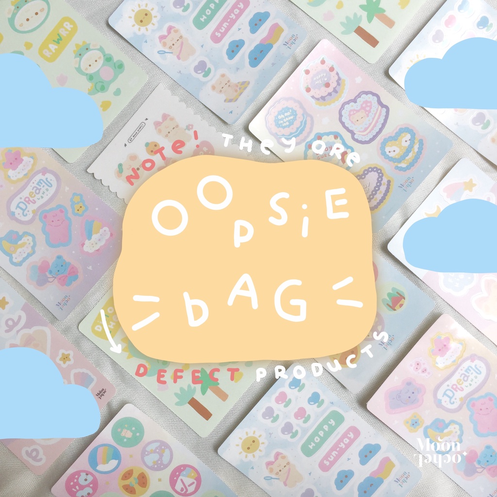 

Oopsie Bag (DEFECT STICKERS) - by Moon Ochel