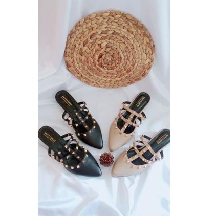 TIM.19Au22ᶠ ‑ Mutty shoes OTP 02 Sandal Mules wanita valentino stud