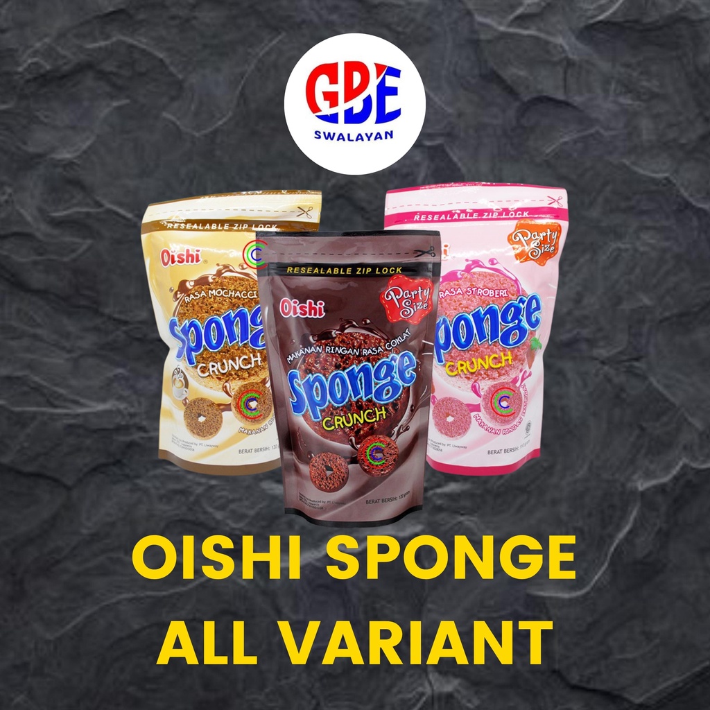 

Oishi Sponge All Variant Rasa | Cokelat | Strawberry | Mochaccino | 120gram