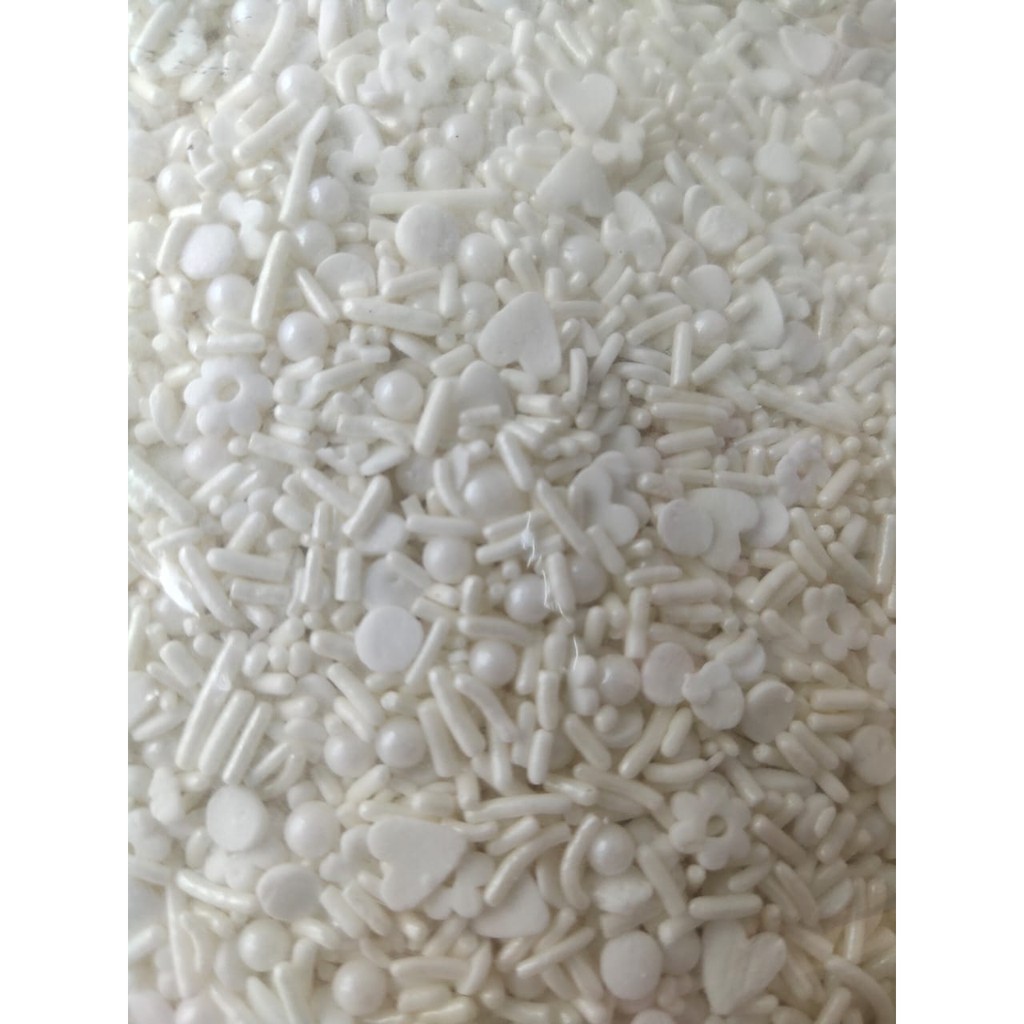 

SPK3 SPRINKLE BUNGA LUBANG ALL WHITE (30gr) / SPRINKEL/ SPRINGKEL