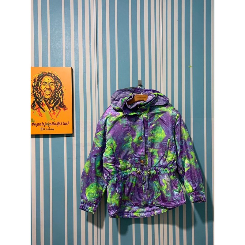 Ellese Biru Jaket Winter Size S Jaket Anti dingin jaket gunung jaket vintage  thrift preloved second