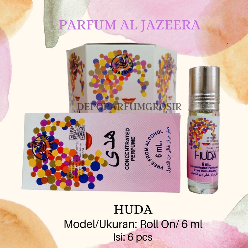 PARFUM AL JAZEERA HUDA/MINYAK WANGI AL JAZEERA ROLL ON NON ALKOHOL