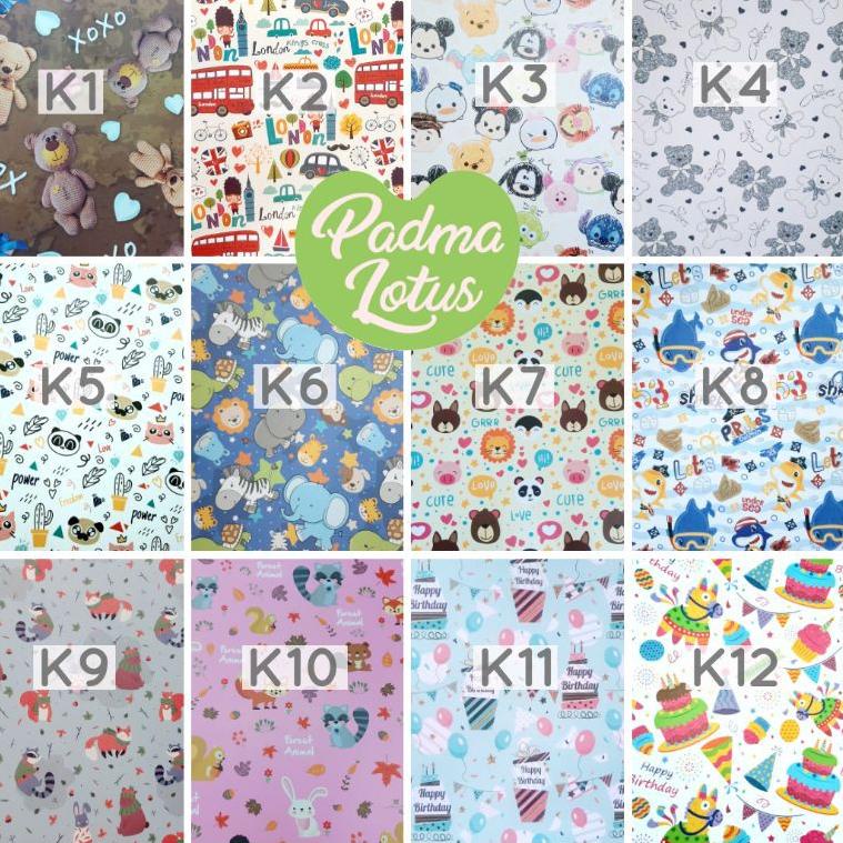

[PRODUK MV9AR] Kertas kado motif anak dewasa unisex sansan wawa sanwa GVS