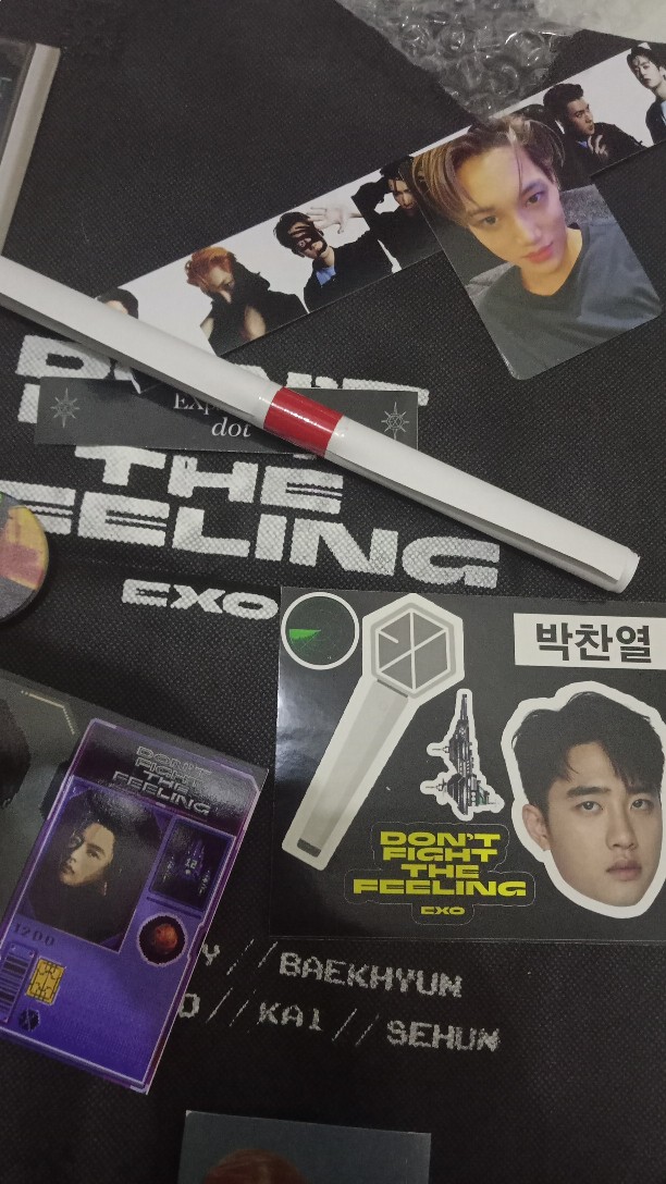 [ready Stock] Reusable Cup Exo Batch 6 Special Gift Dont Fight The Feeling + Eco Bag