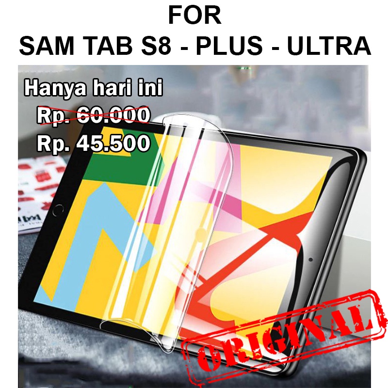 HYDROGEL Samsung Galaxy Tab S8 Plus Ultra anti gores full cover gel glossy not tempered glass