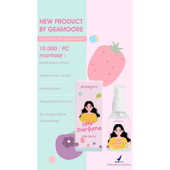 GEAMOORE Hair Perfume BPOM Murah