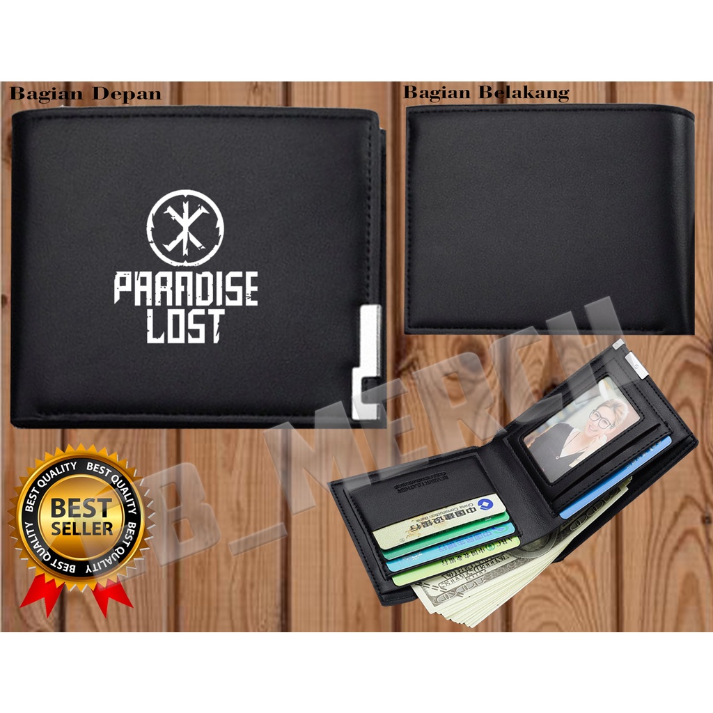 Dompet Pria Lipat   PARADISE LOST- BAND GOTHIC METAL   Dompet Kulit Men Fashion Letter Wallet KEREN