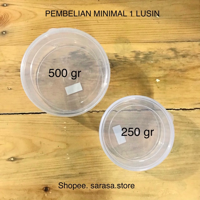 1 lusin Toples Plastik Kontainer Makanan Food Grade Container Wadah Saji Grosir Murah
