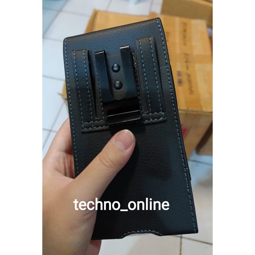 Sarung Dompet Tas Tempat HP Pinggang Kulit Vertical