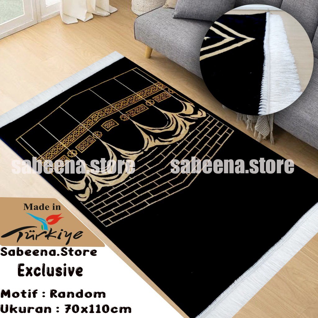 Sajadah Turki Dewasa Exclusive/ukuran 70 cm x 110 cm/ Tebal Halus Lembut Original/ Perlengkapan Shalat/ Pakaian Muslim/ Sejadah Turki Dewasa/ Sajadah Impor Turki/Sabena Store