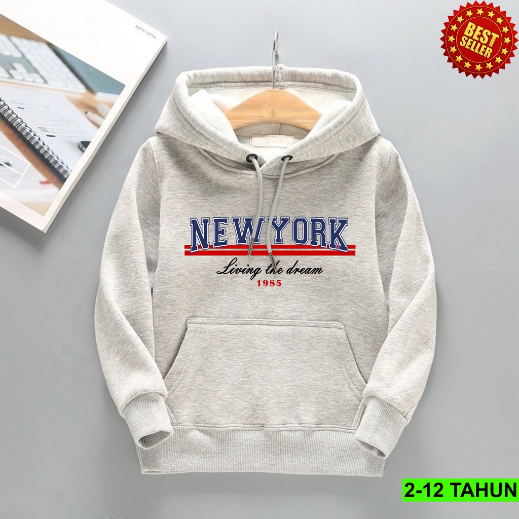 Hoodie NEW YORK Anak Laki Laki Perempuan / Jaket BEST SELLER  Anak Usia 2 3 4 5 6 7 8 9 10 11 12 Tahun / Sweater NEW YORK Anak Cewek Cowok  Switer Distro Bisa COD