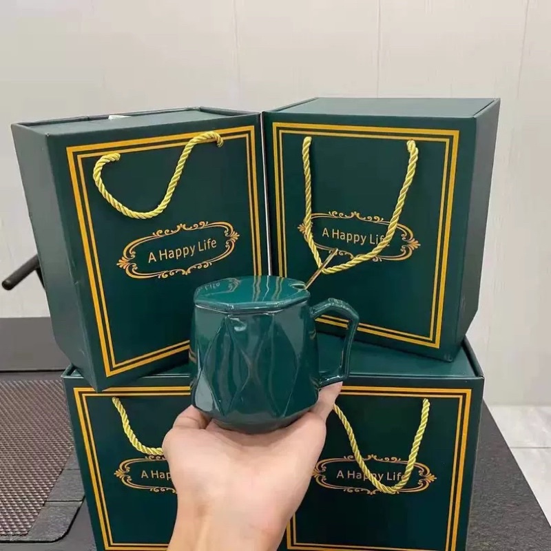 SOUVENIR GELAS MUG KERAMIK GIFT SET HAMPERS KADO PERNIKAHAN ULANG TAHUN GELAS MINUM GELAS IMPORT PREMIUM