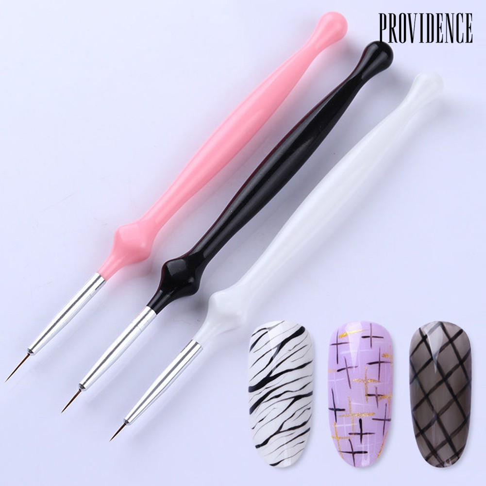 Providence 3Pcs UV Gel Liner Brush Set Painting Acrylic Pen Nail Art Manicure Beauty Tool