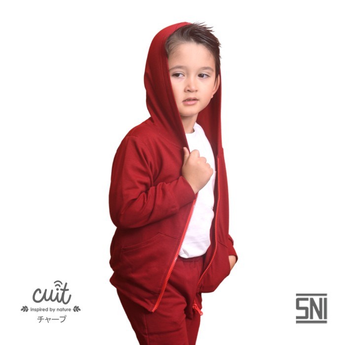 CUIT babywear Niji Series Mirae Niki Sweater Baby Terry - RED