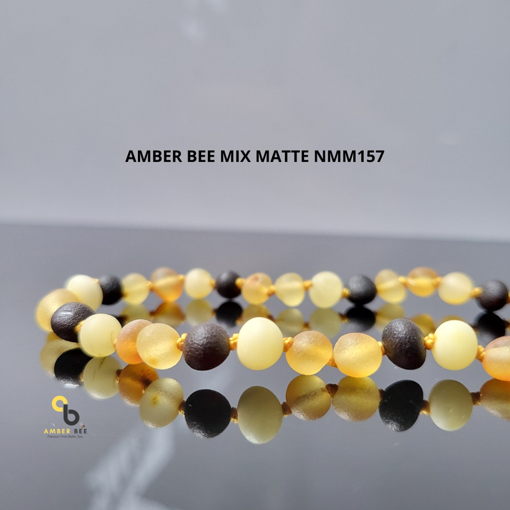 Kalung Amber Bayi Tumbuh Gigi Premium Matte Mix NMM157 By Amber Bee