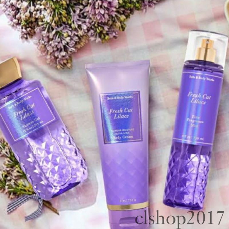 BATH AND BODY WORKS BBW FRESH CUT LILACS SERIES MIST LOTION SHOWER GEL BODY CREAM HAND CREAM SHOWER GEL BODY CREAM LOTION MIST WASH WALLFLOWER ROOMSPRAY SCENTPORTABLE GENTLE GEL DEEP CLEANSING GENTLE FOAMING CREAMY LUXE