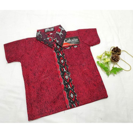 Baju Batik Anak Laki Laki Umur 1-12 Tahun Terbaru / Atasan Hem Kemeja Lengan Pendek Anak Cowok Murah