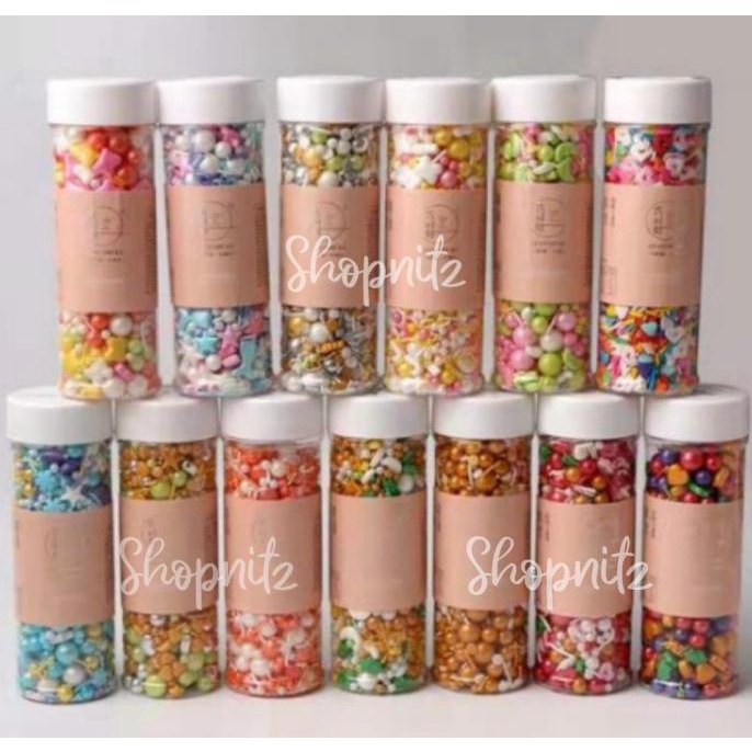 

Sprinkle Blue and Rainbow Mix Color Ultah Anak Topper Hiasan Kue