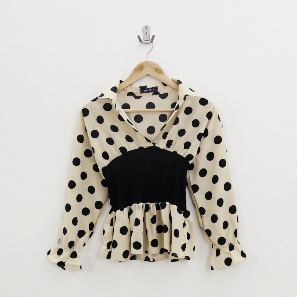 Defa dots top blouse - Thejanclothes