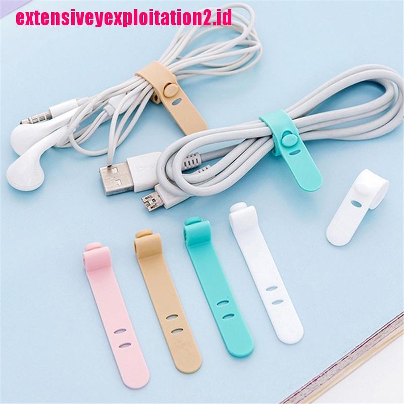 &lt; E2id &amp; &gt; Penggulung Kabel Data / Earphone Bahan Silikon