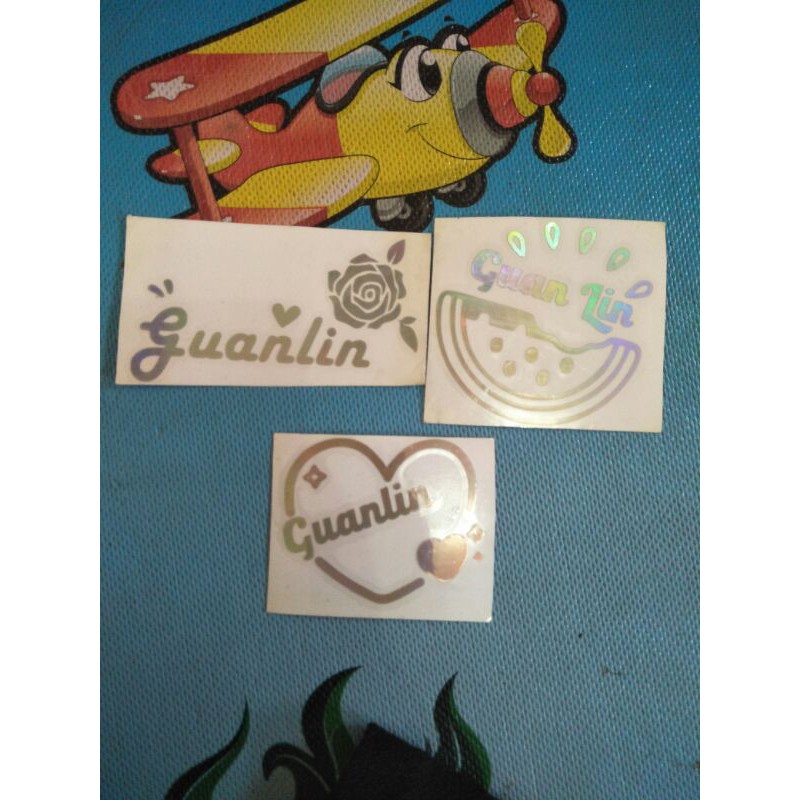 Stiker Hologram Guanlin